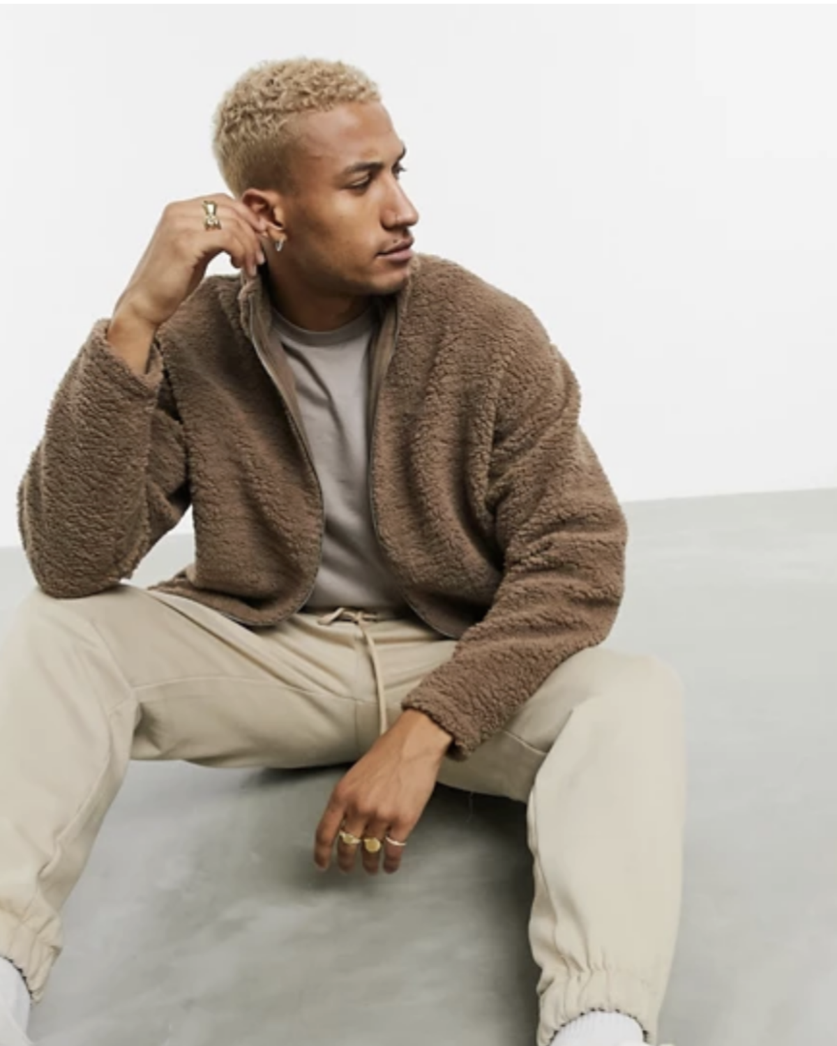 Коричневый спортивный oversized-топ ASOS DESIGN
